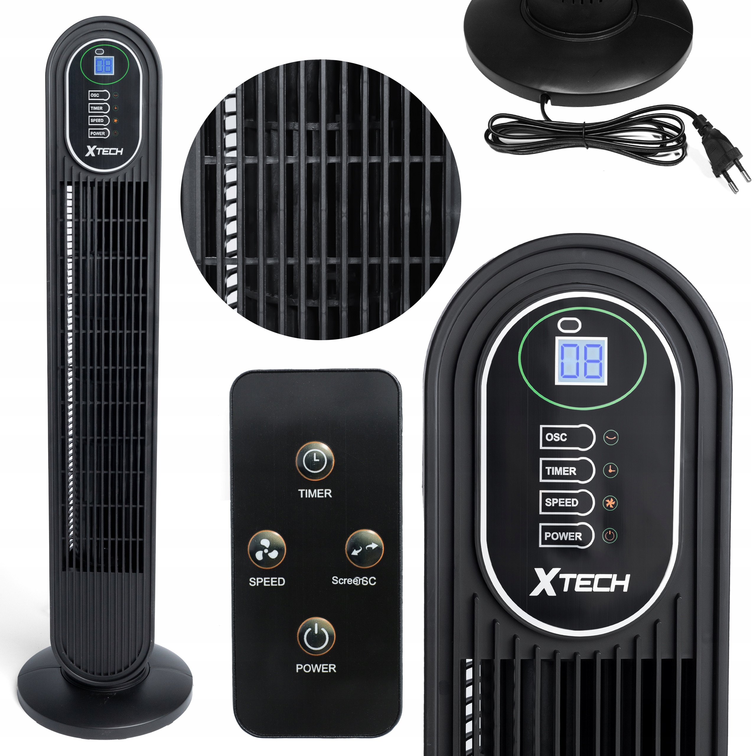 Xtech KW-02 podlahový ventilátor čierny