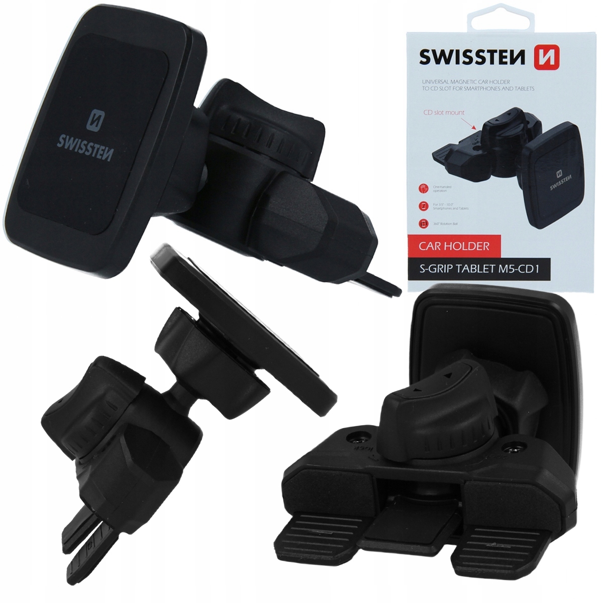 SWISSTEN S-Grip M5-CD1 čierna (65010501)
