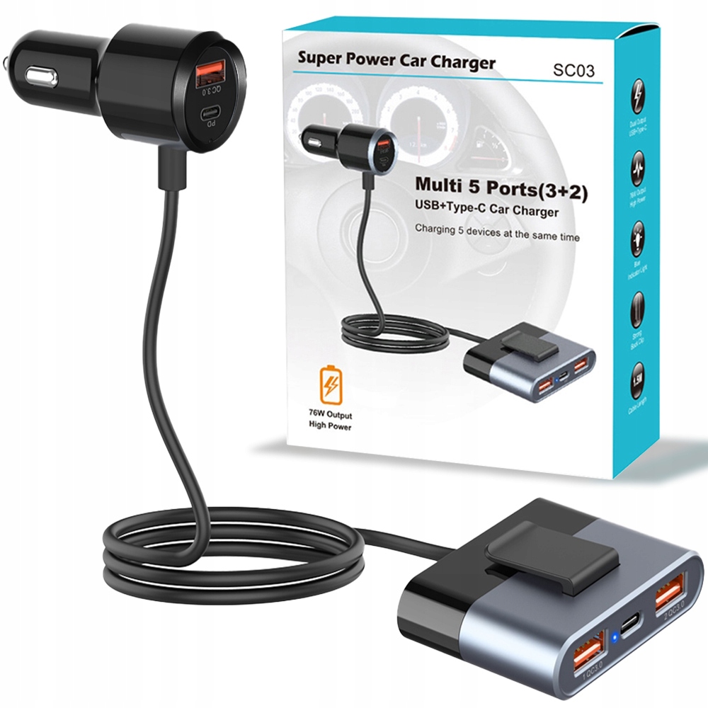 Nabíjačka automobilu, USB typu C Raltek 3000 Ma