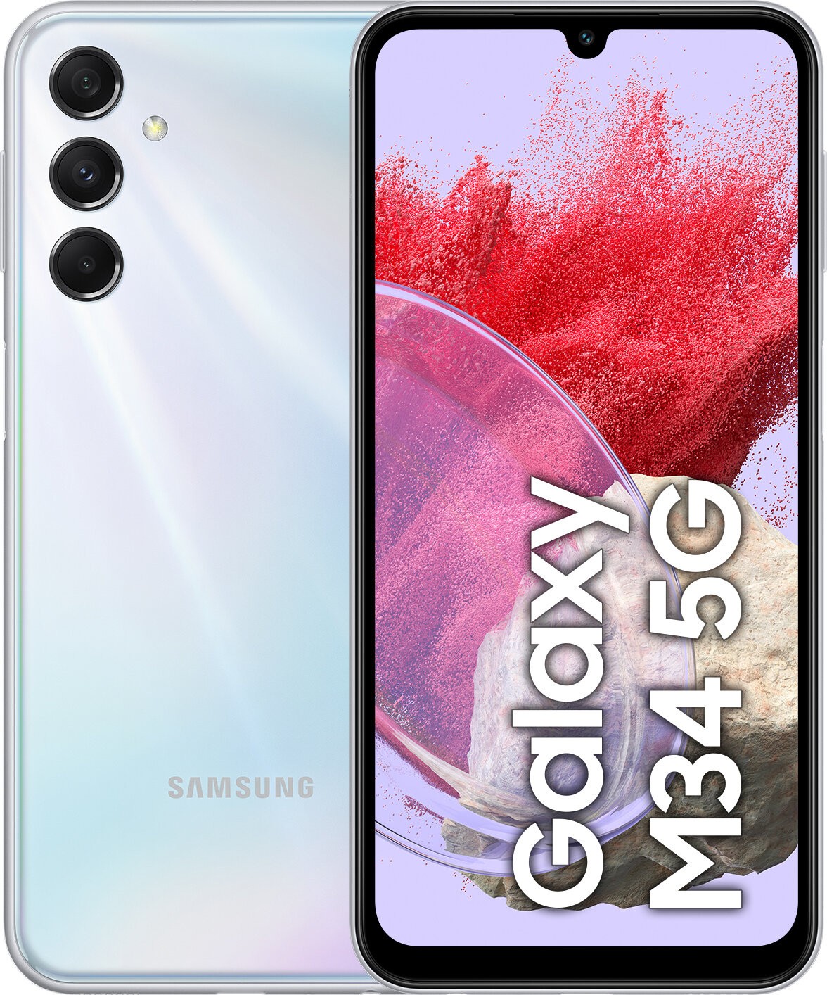 Smartfón Samsung Galaxy M34 6 GB / 128 GB strieborný