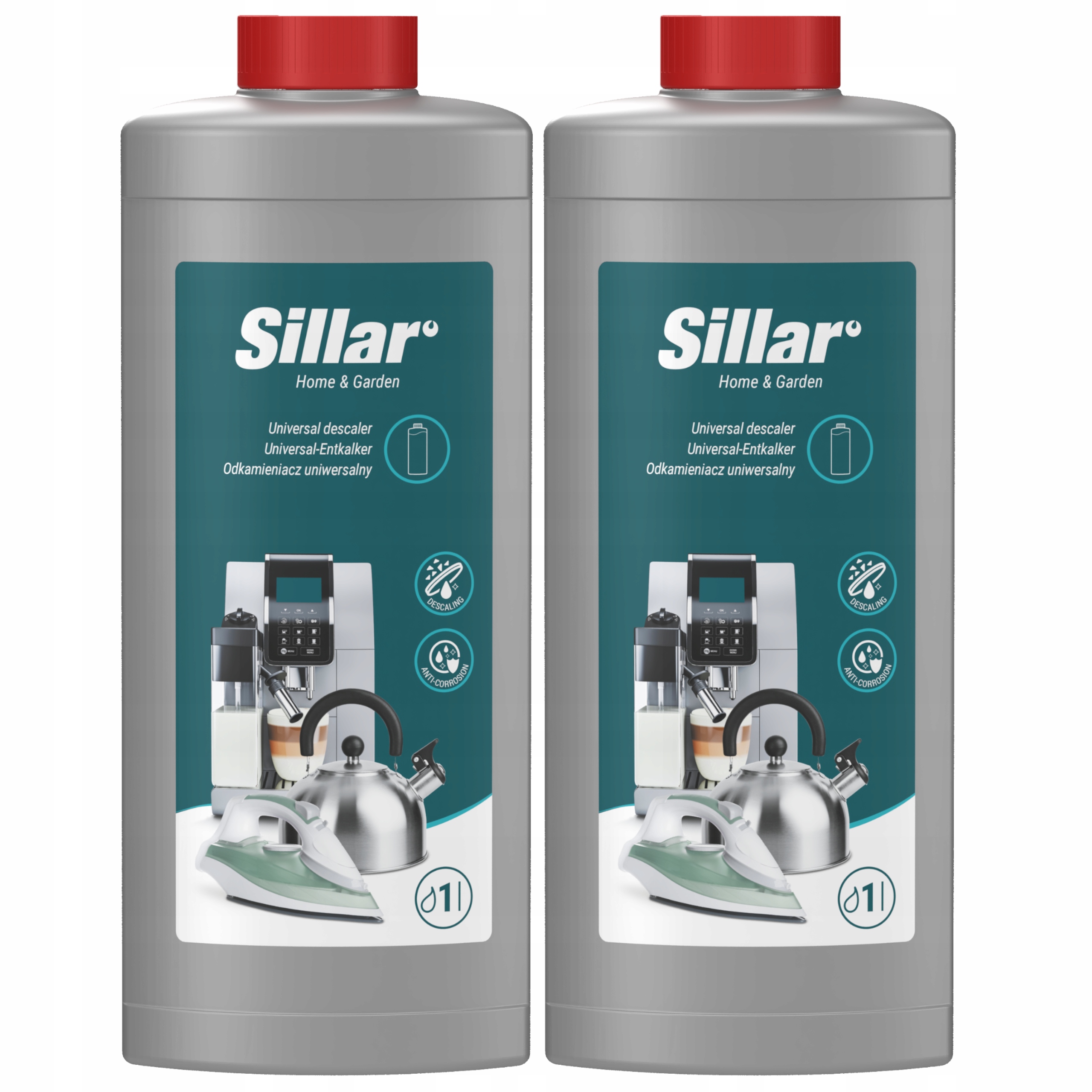 Univerzálny odstraňovač vodného kameňa pre kávovar Sillar, 2 x 1 l