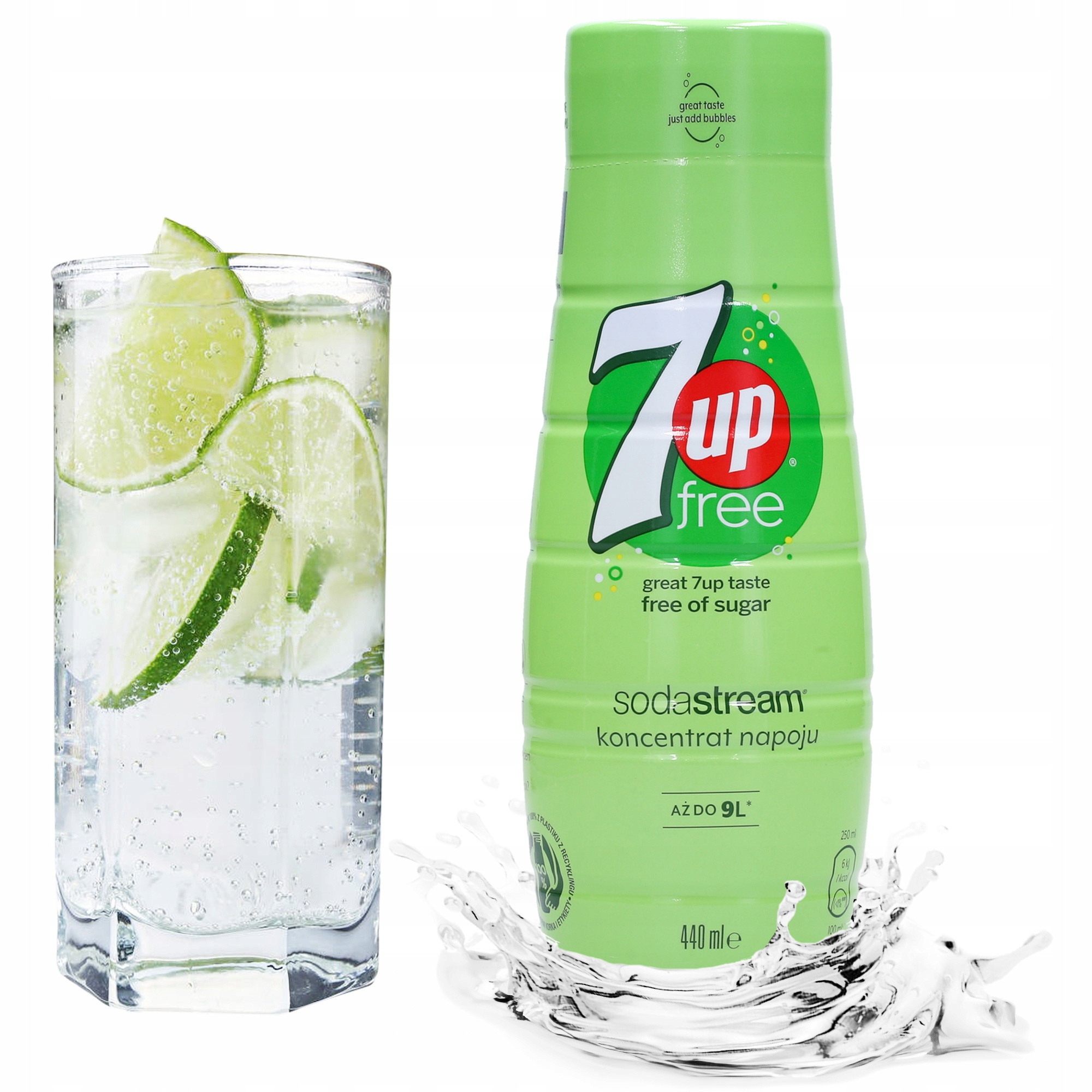 Sirup do SodaStream 7 Up Diet carbonator 201058 440 ml zelený