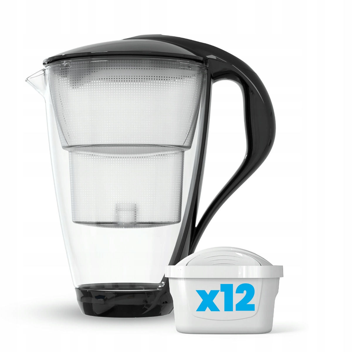Filtračná kanvica Dafi Crystal Unimax 2 l, čierna
