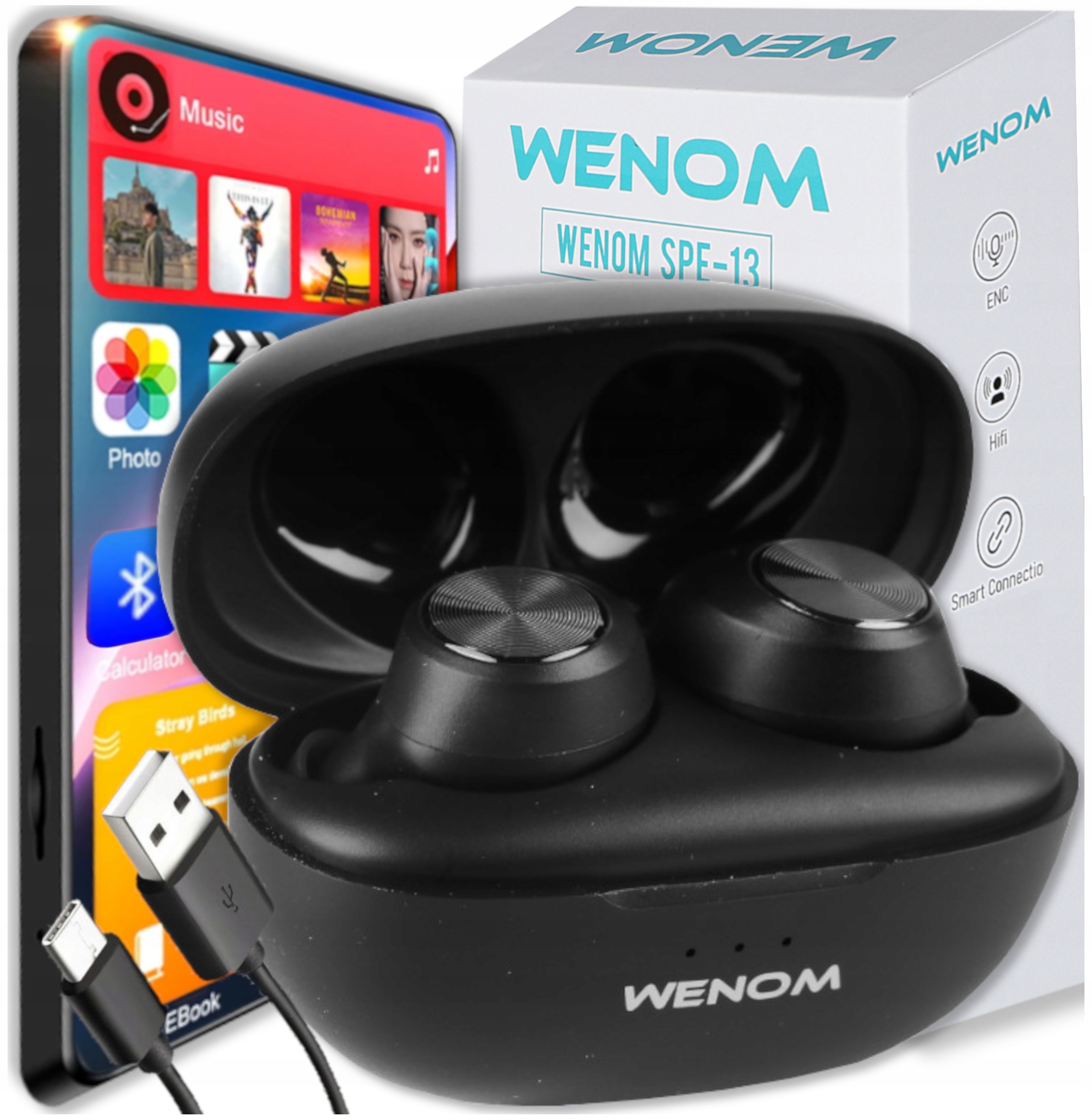 Bezdrôtové slúchadlá do uší Wenom SPE-13