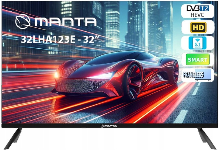 Manta 32LHA123E 32" HD Ready LED TV, čierna