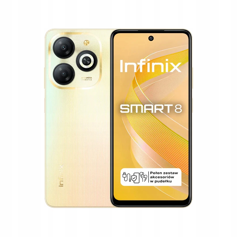 Zlatý smartfón Infinix SMART 8 3GB / 64GB 4G (LTE).