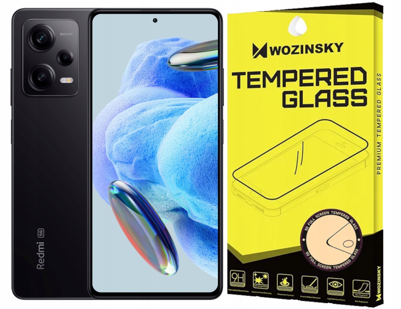 Smartfón Xiaomi Redmi Note 12 Pro 5G 6GB / 128GB 5G čierny + univerzálne ochranné sklo z tvrdeného skla
