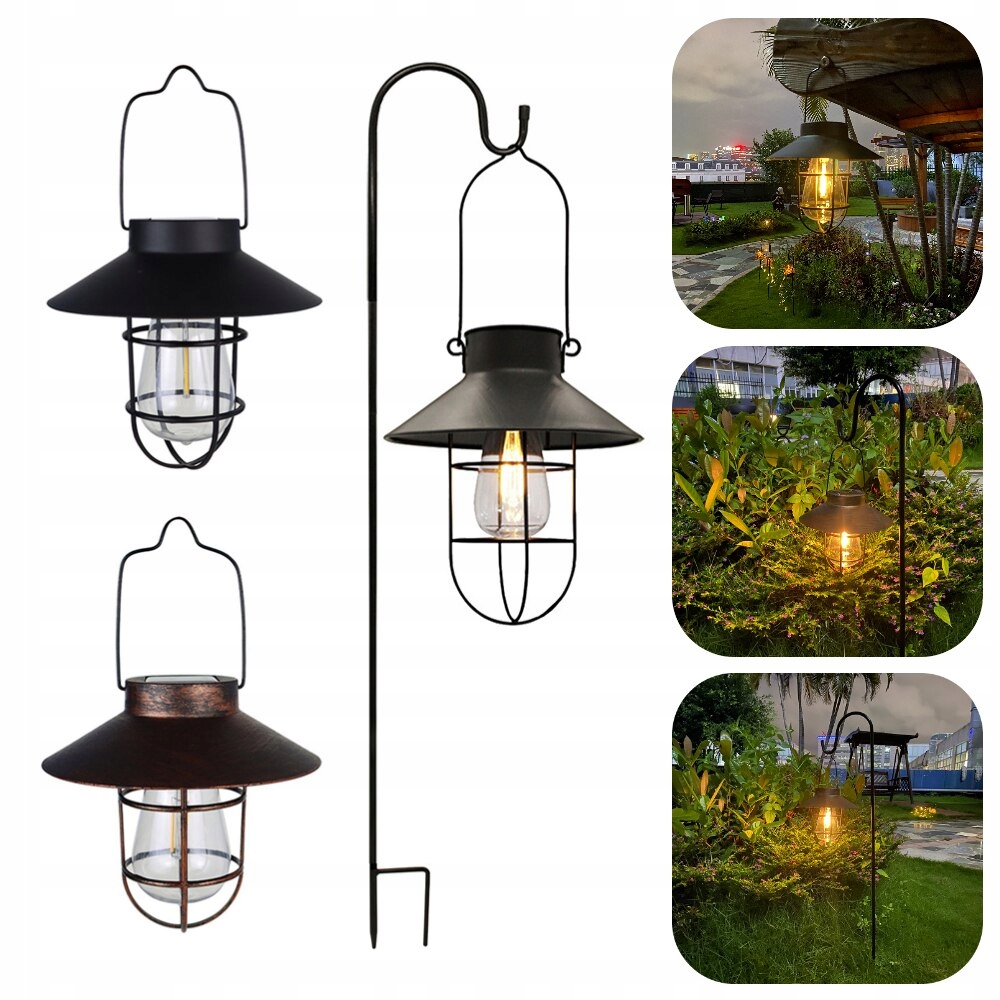 Solárne LED svetlo vonkajšie solárne lampa retro kemping
