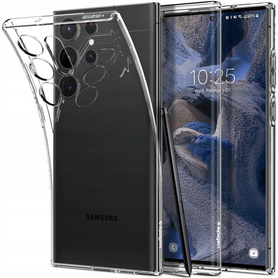 Chrbát Spigen Liquid Crystal pre Samsung Galaxy S23 Ultra, bezfarebný