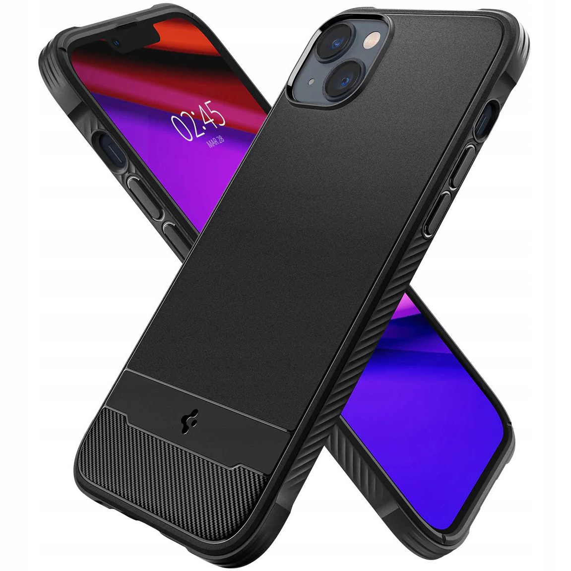 Chrbát Spigen Rugged Armor pre Apple iPhone 14, čierny