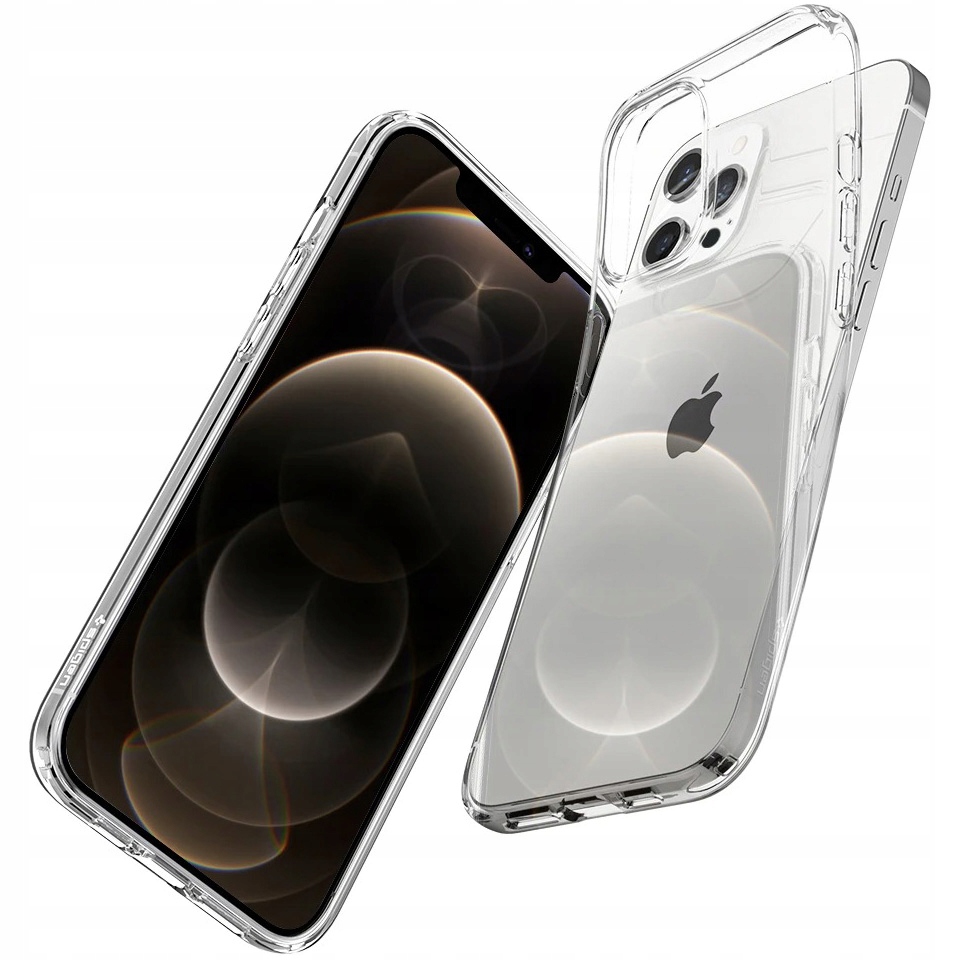 Chrbát Spigen pre Apple iPhone 12/12 Pro Liquid Crystal, bezfarebný