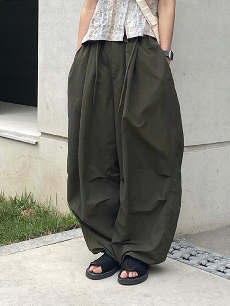 Streetwear vintage retro cargos príležitostné s vysokou