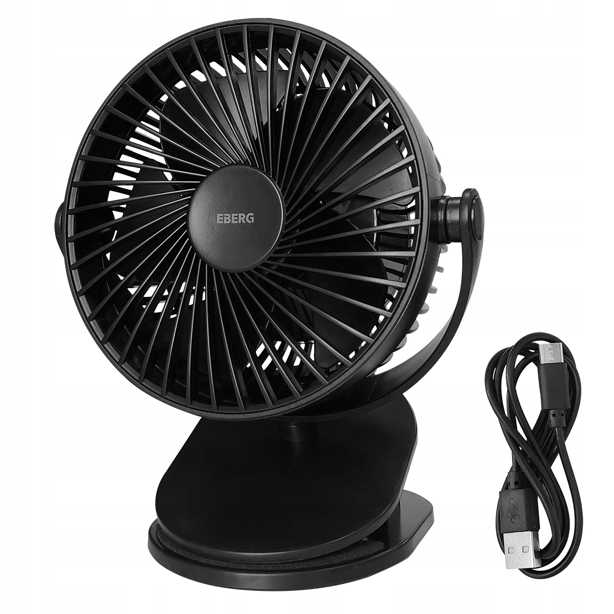 EBERG TIK Black stolný ventilátor čierny
