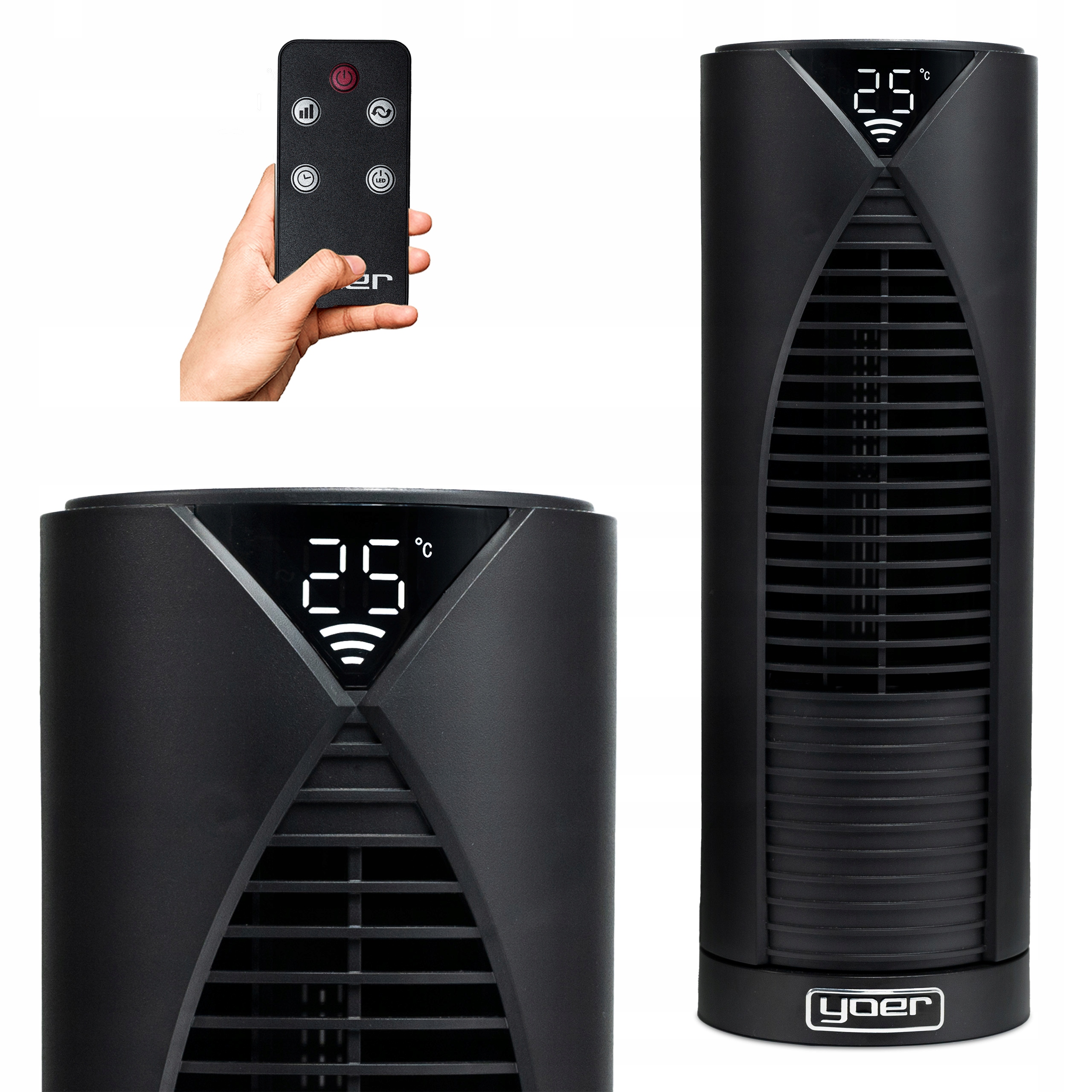Stolný ventilátor Yoer TURO PRO čierny