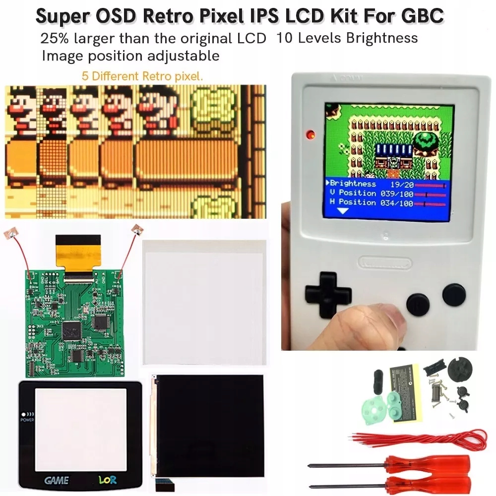 Super OSD verzia Retro Pixel IPS LCD SCISCIT