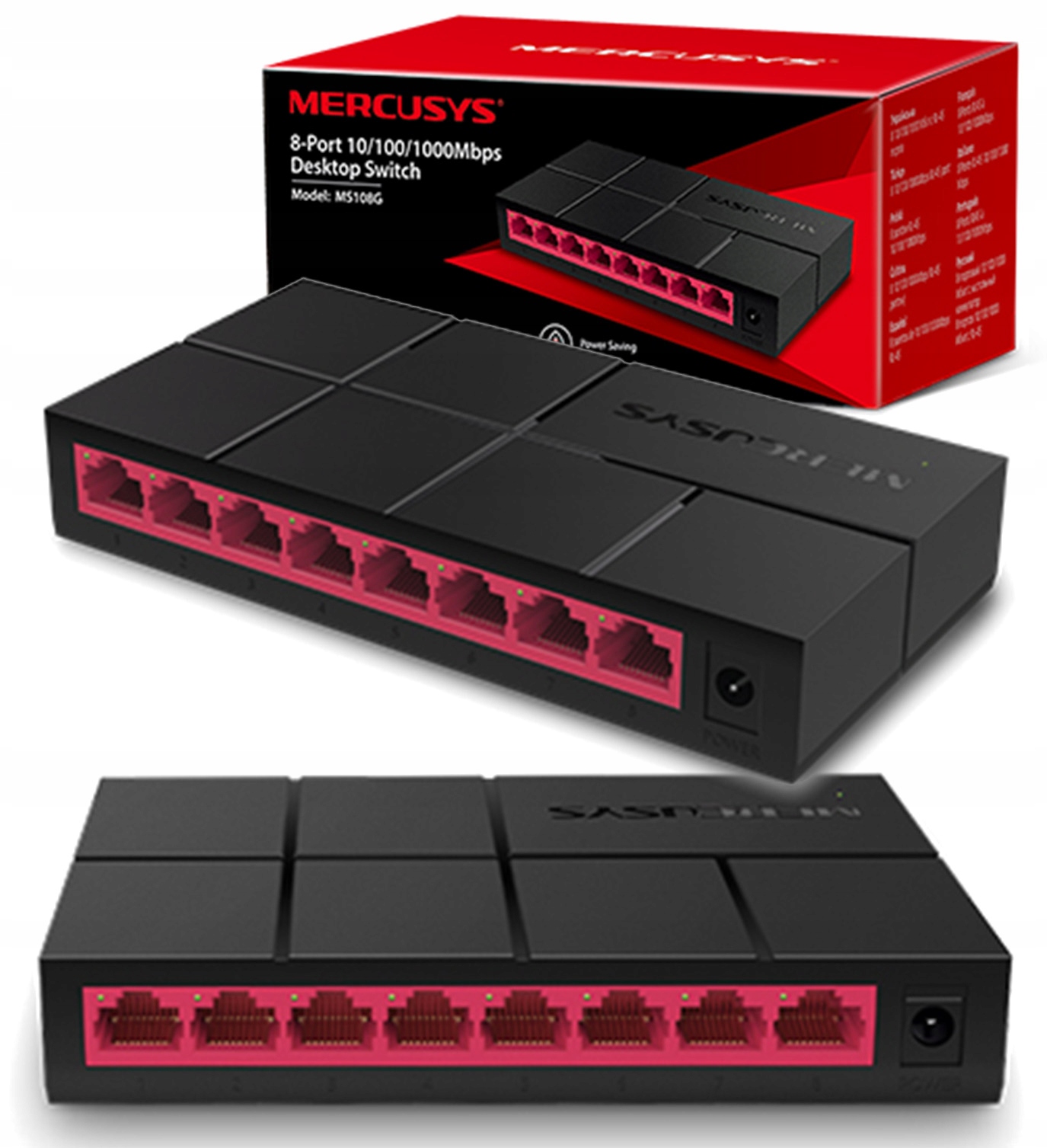 Prepínač Mercusys MS108G 10/100/1000 Mb/s čierny