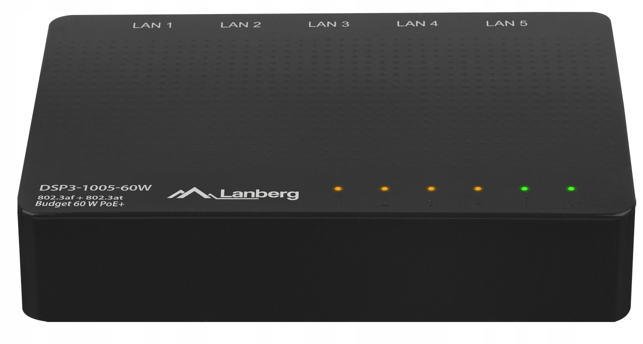 Lanberg Switch POE + Desktop 5 port 1GB DSP3-1005-60W