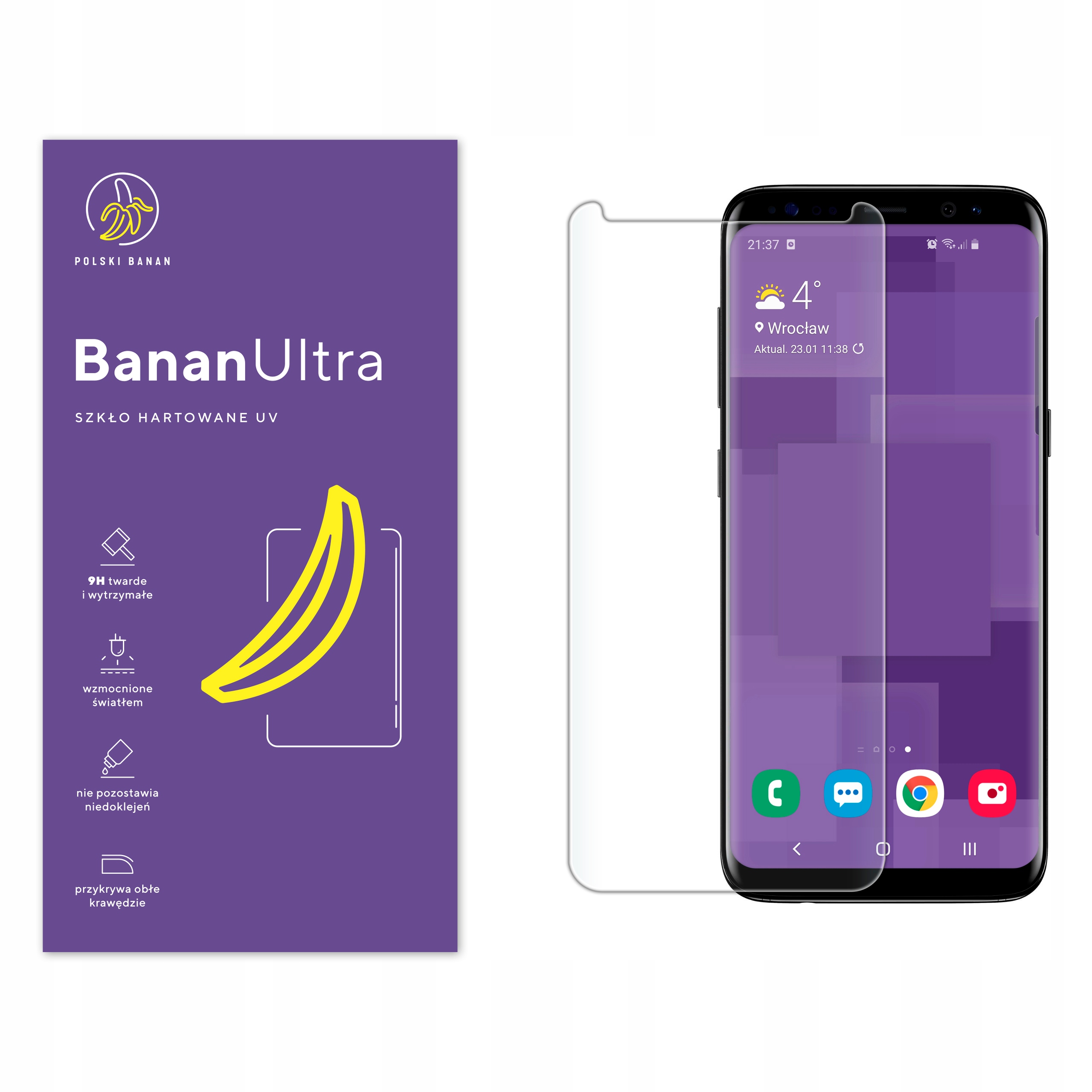 Temperovaný sklenený poľský banán pre Samsung Galaxy S8/S9