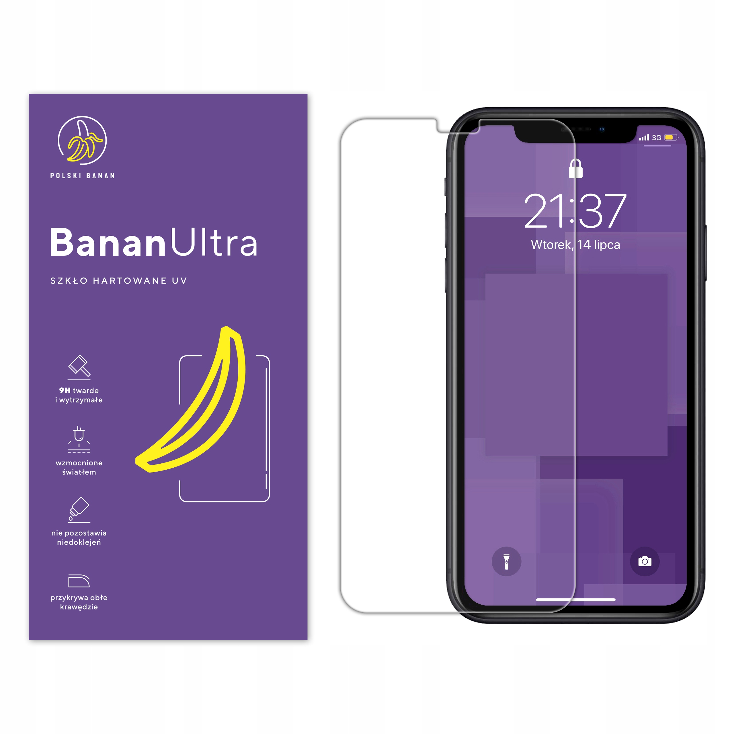 Temperovaný sklenený poľský banán pre Apple iPhone XR