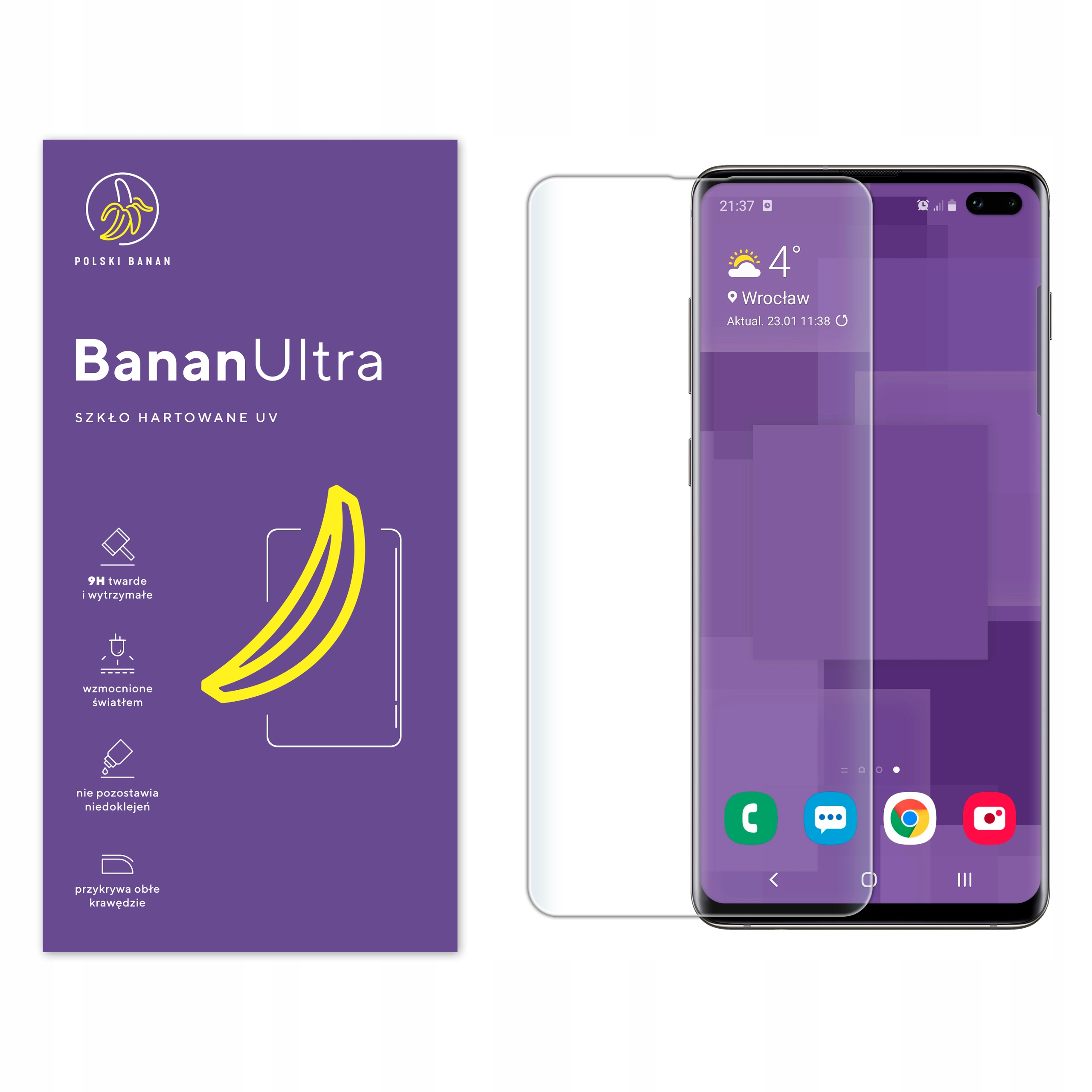 Temperovaný sklenený poľský banán pre Samsung Galaxy S10+