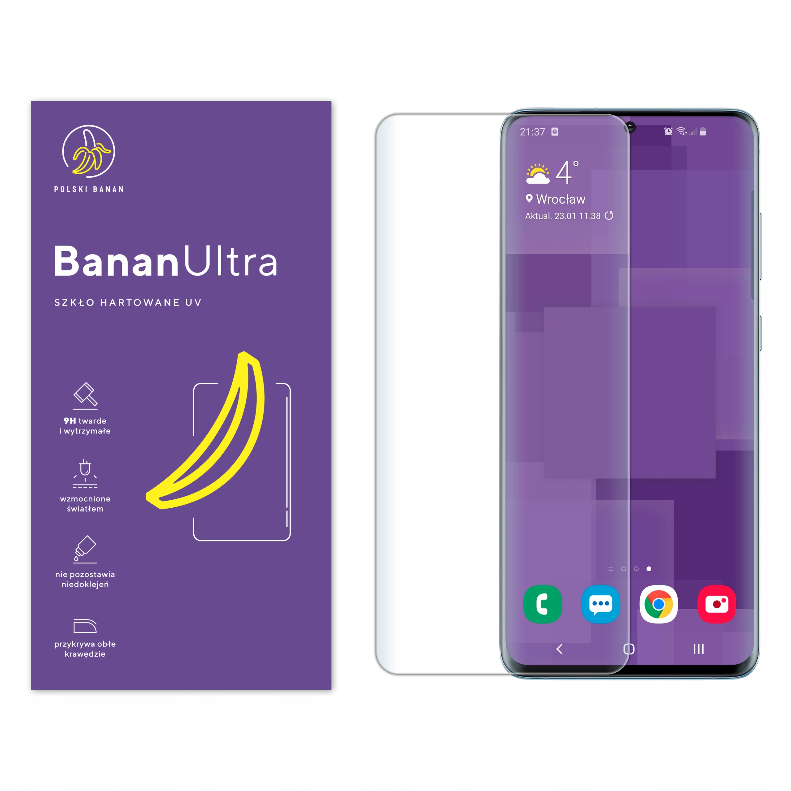 Temperovaný sklenený poľský banán pre Samsung Galaxy S20+