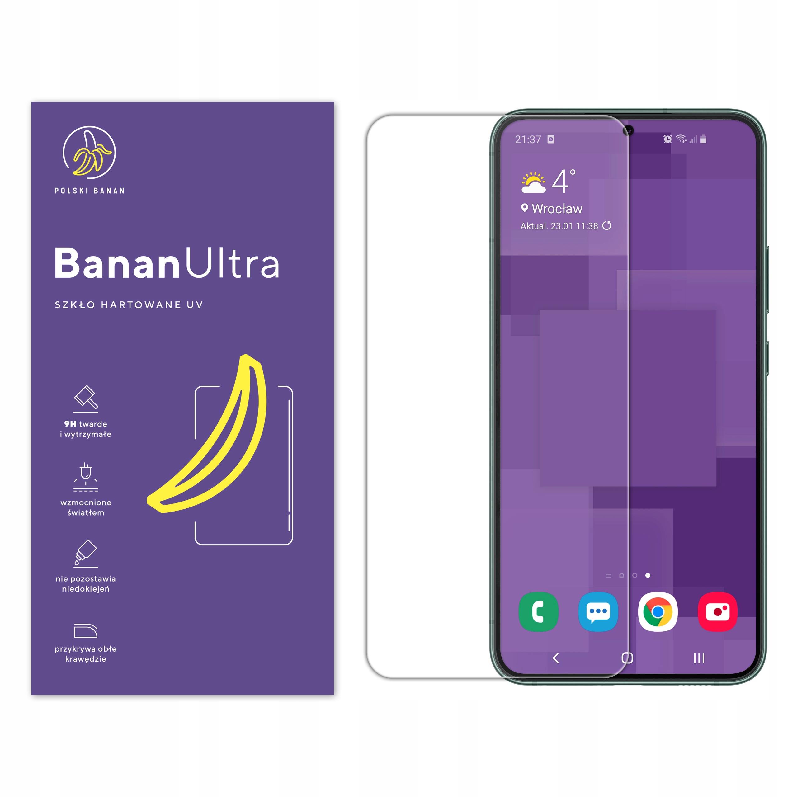 Temperovaný sklenený poľský banán pre Samsung Galaxy S22+