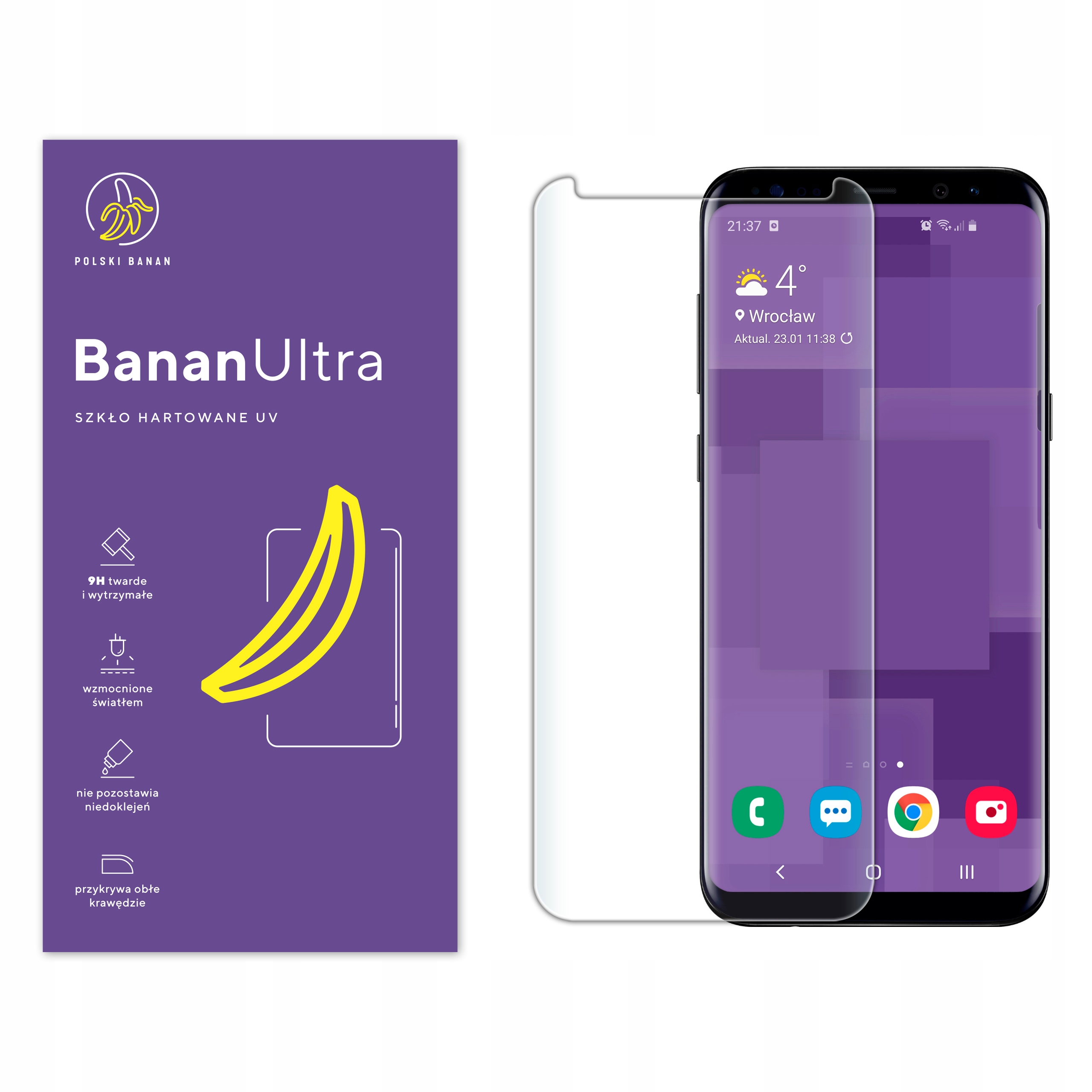 Temperovaný sklenený poľský banán pre Samsung Galaxy S9+