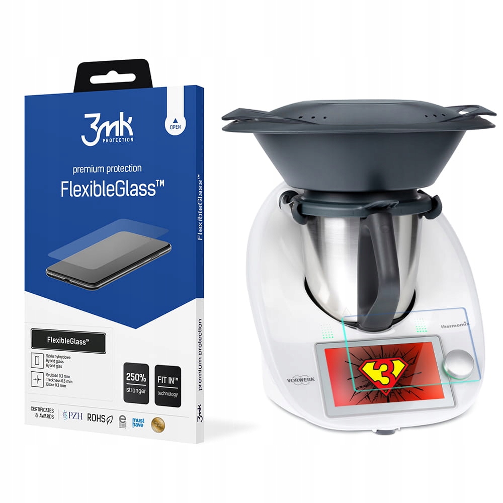 Ochranné sklo 3mk skleneného hybridu na Thermomix TM6