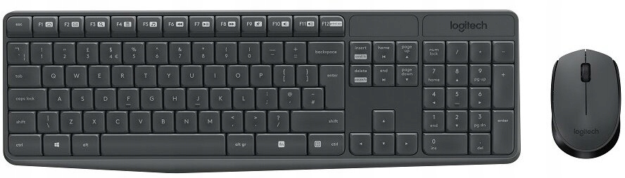 Čierna sada klávesnice a myši Logitech