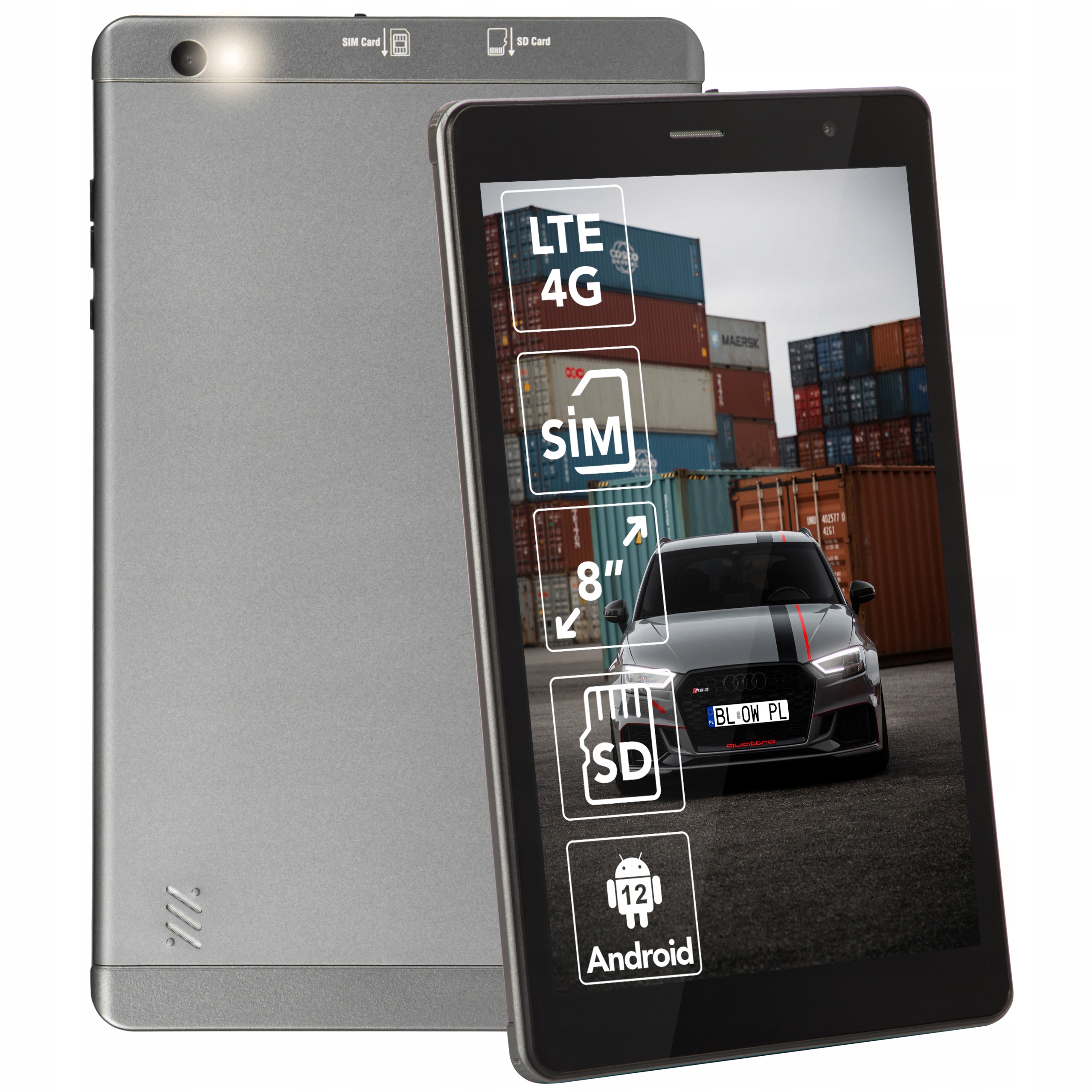 Blow PlatinumTab8 8" tablet 4 GB / 64 GB strieborný