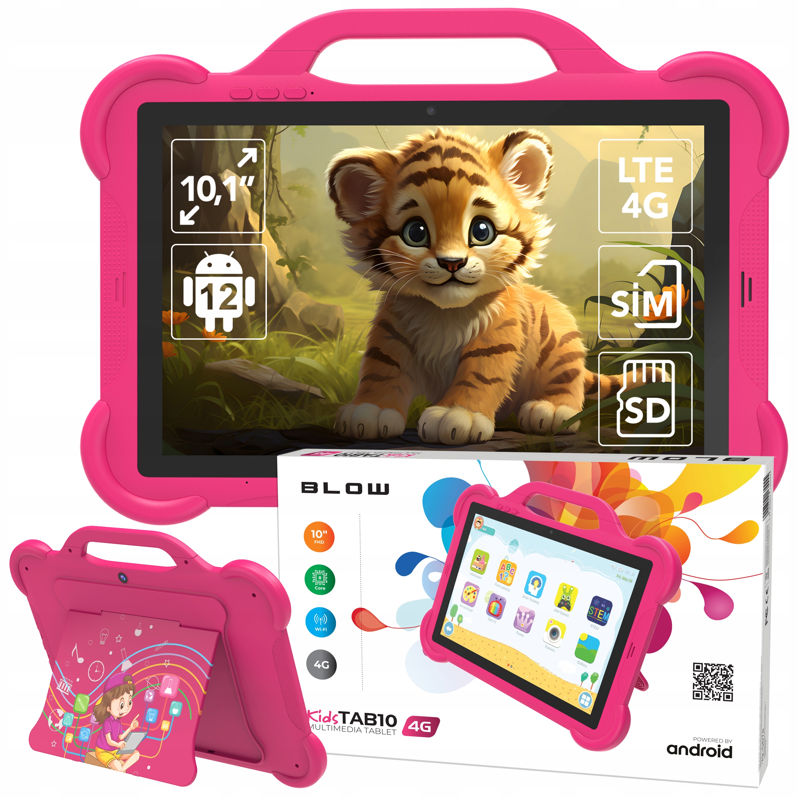 Blow KidsTAB10 tablet 10,1" 4 GB / 64 GB ružový