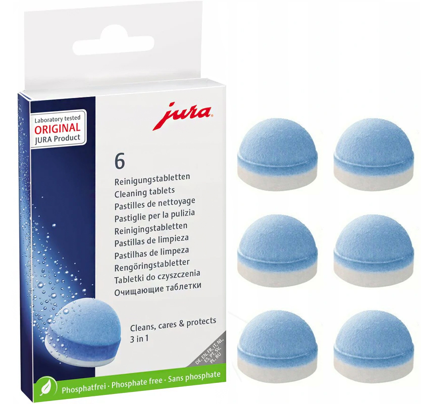 Čistiace tablety pre Kettle a stroje Jura 62715 6 ks.
