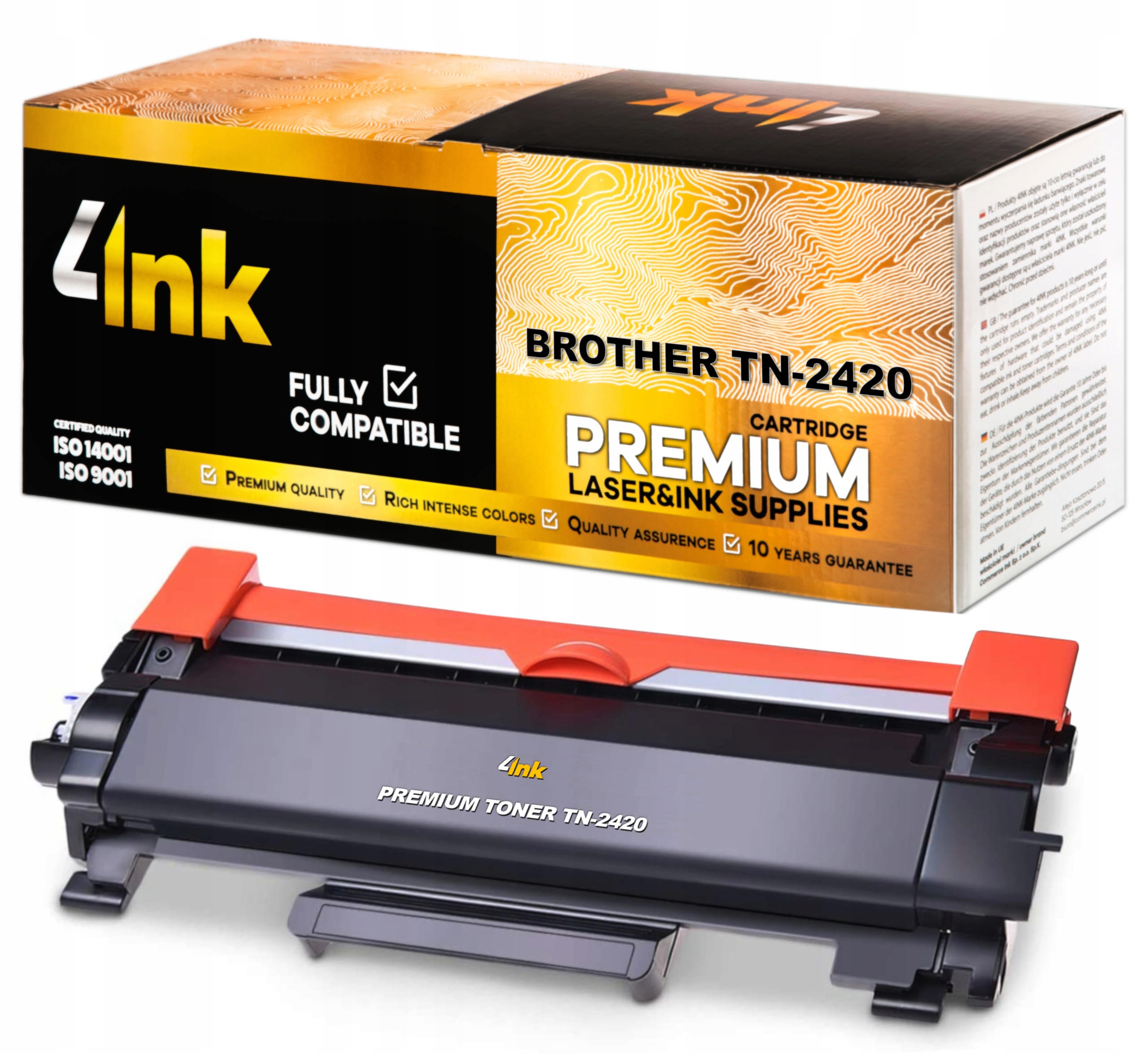 4INK toner pre Brother TN-2420 TN2420 pre tlačiarne Brother čierna (čierna)