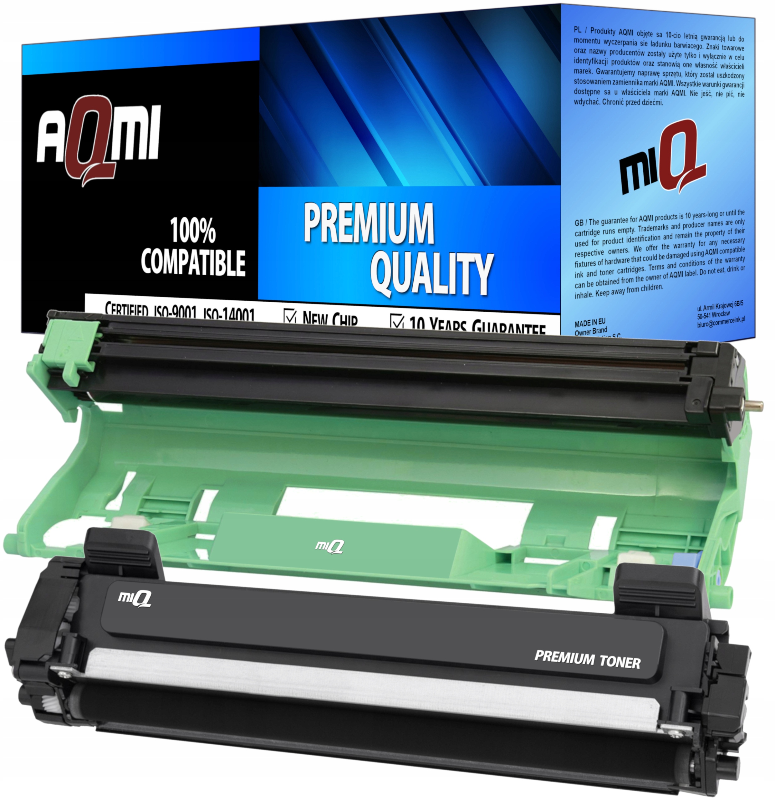 Toner AQMI pre tlačiareň Brother TN1030-DR1030-pre tlačiareň-DR-plus-TN-1030 čierny (čierny)