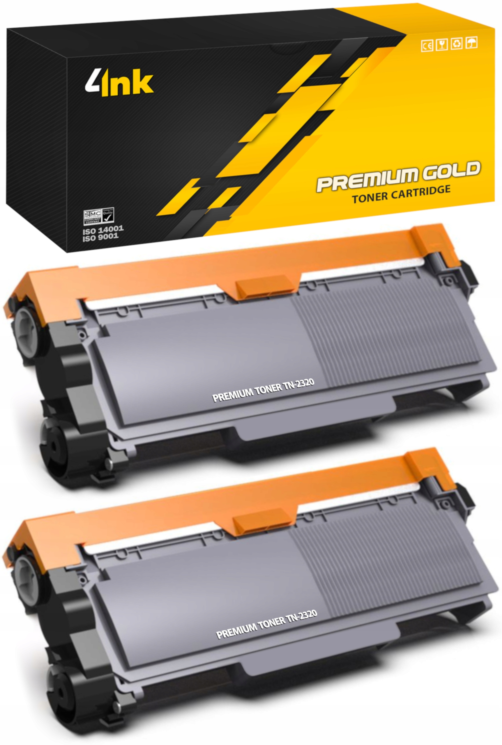 4INK toner pre Brother Toner-do-tlačiarne-Brother-TN-2320-TN2320-x2 čierny (čierny)