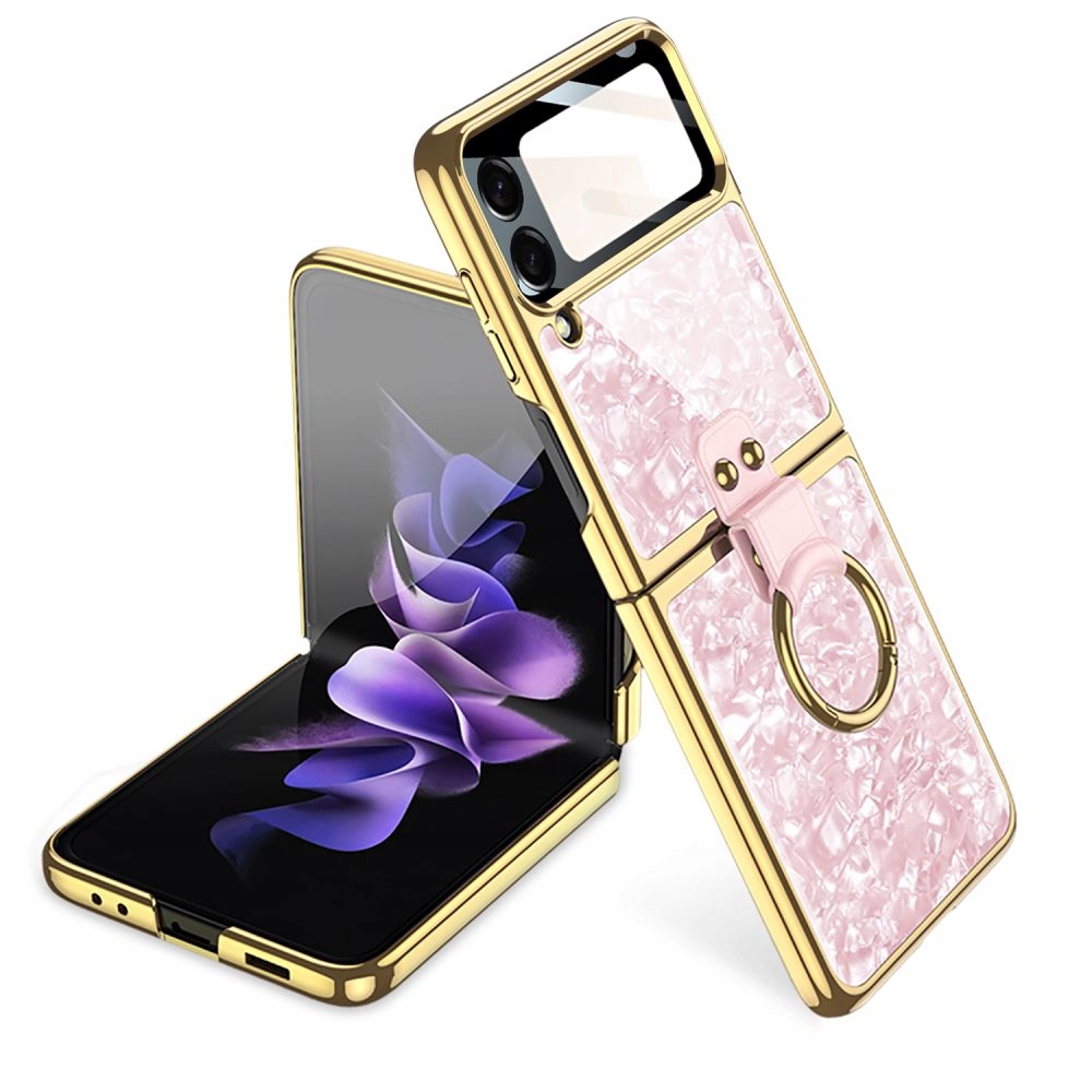 Tech-protect chrbát pre galaxiu s Flip 4 náladovými prsteň Golden