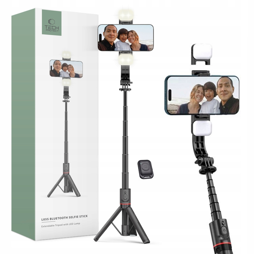 Tech-protect držiak na selfie tyč čierny