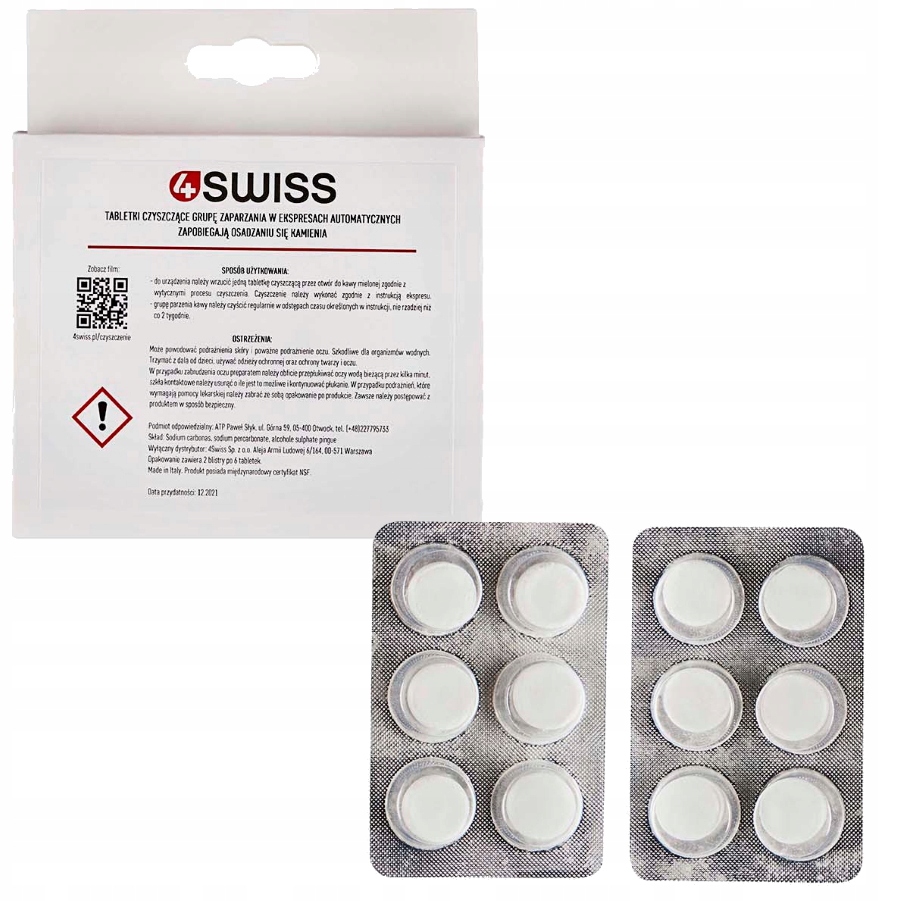 Čistiace tablety pre 4Swiss zadarmo 12 kusov