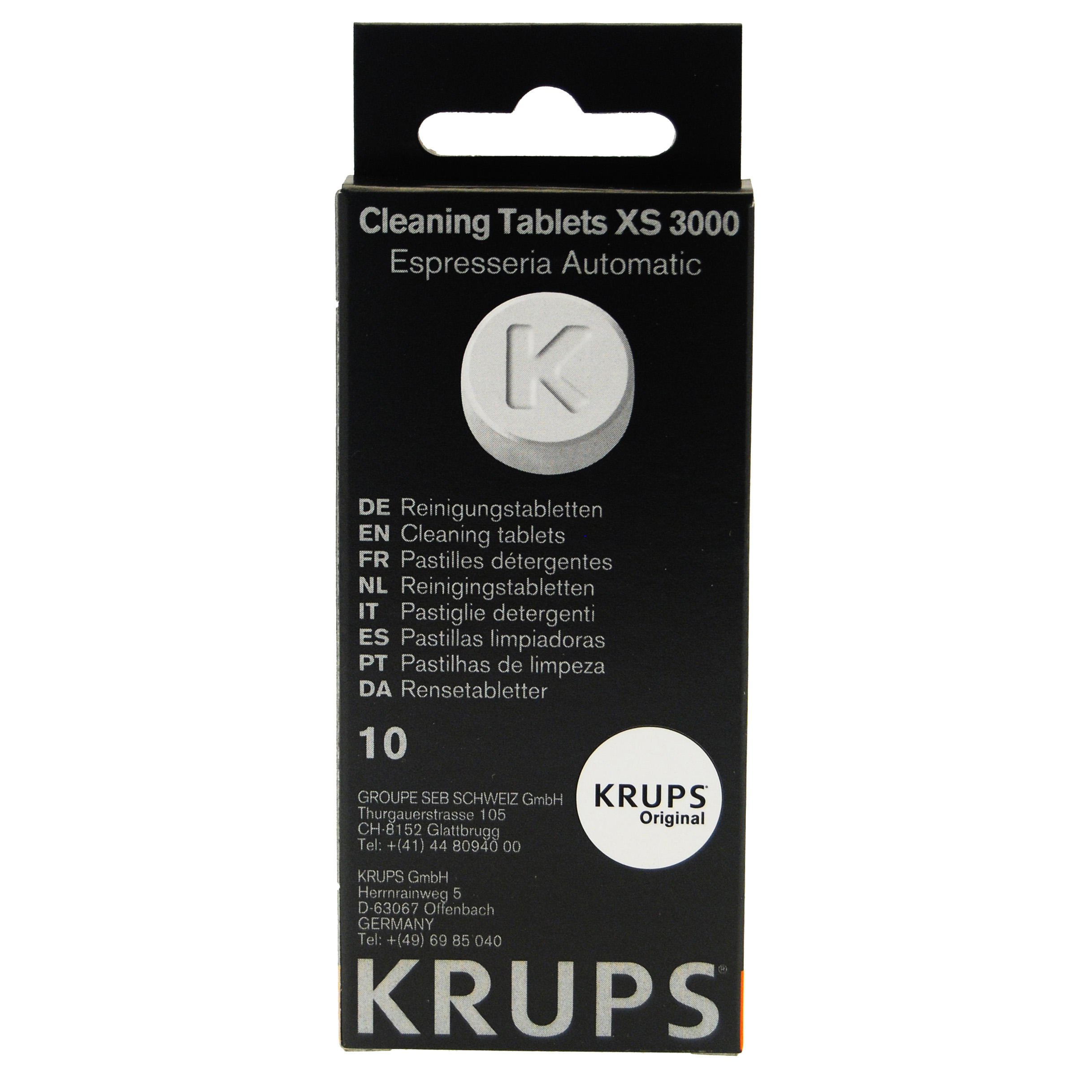 Krups stôl na čistenie kaviarne Krups xs3000 10 kusov