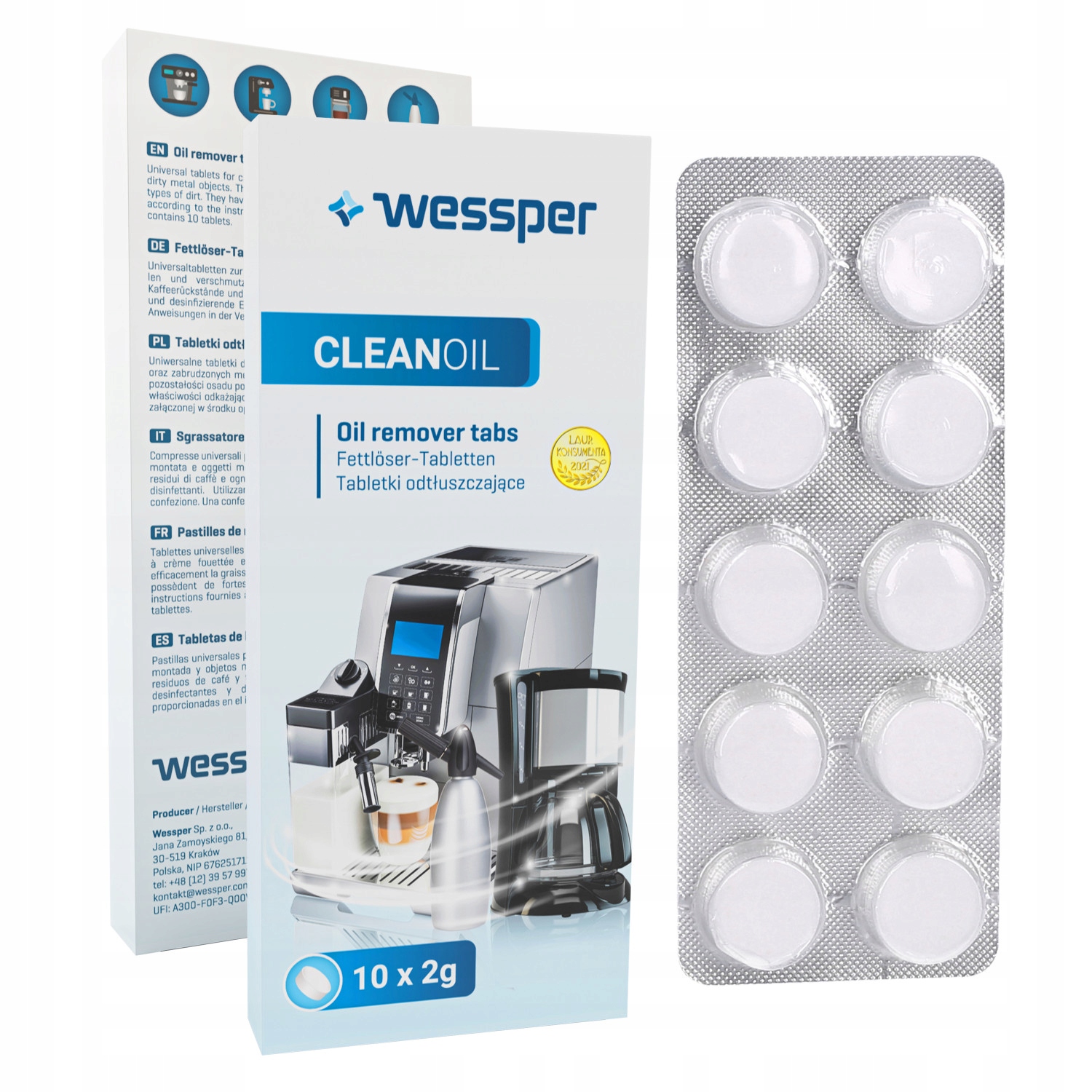 Wessper CleanOil WES078 čistiace tablety do kávovaru