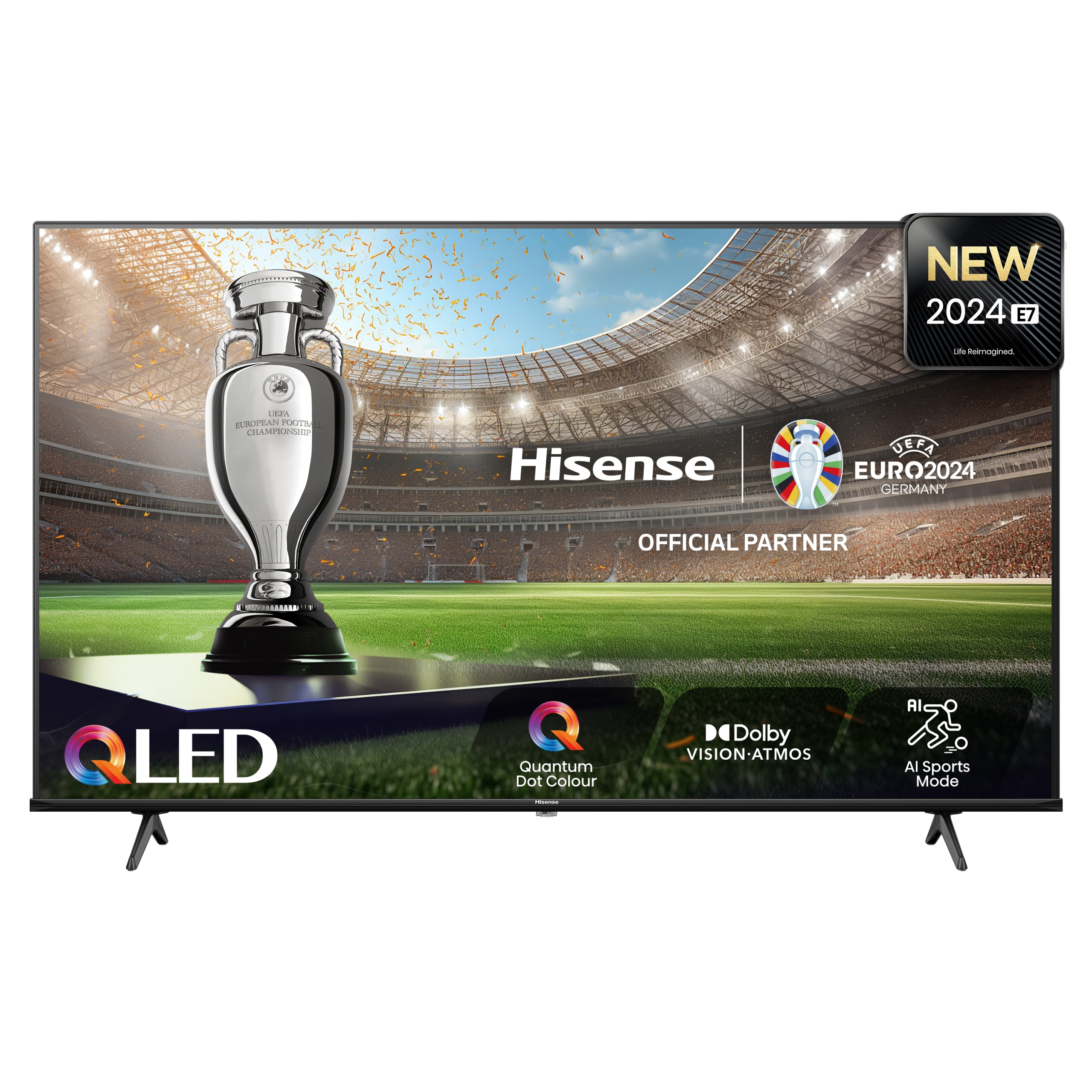 50-palcový QLED Hisense 50E7NQ Smart TV VIDAA 4K UHD čierny