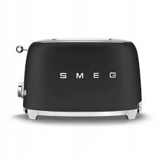 Hriankovač Smeg TSF01BLMeu, 2 plátky, čierna čierna rohož 950 w