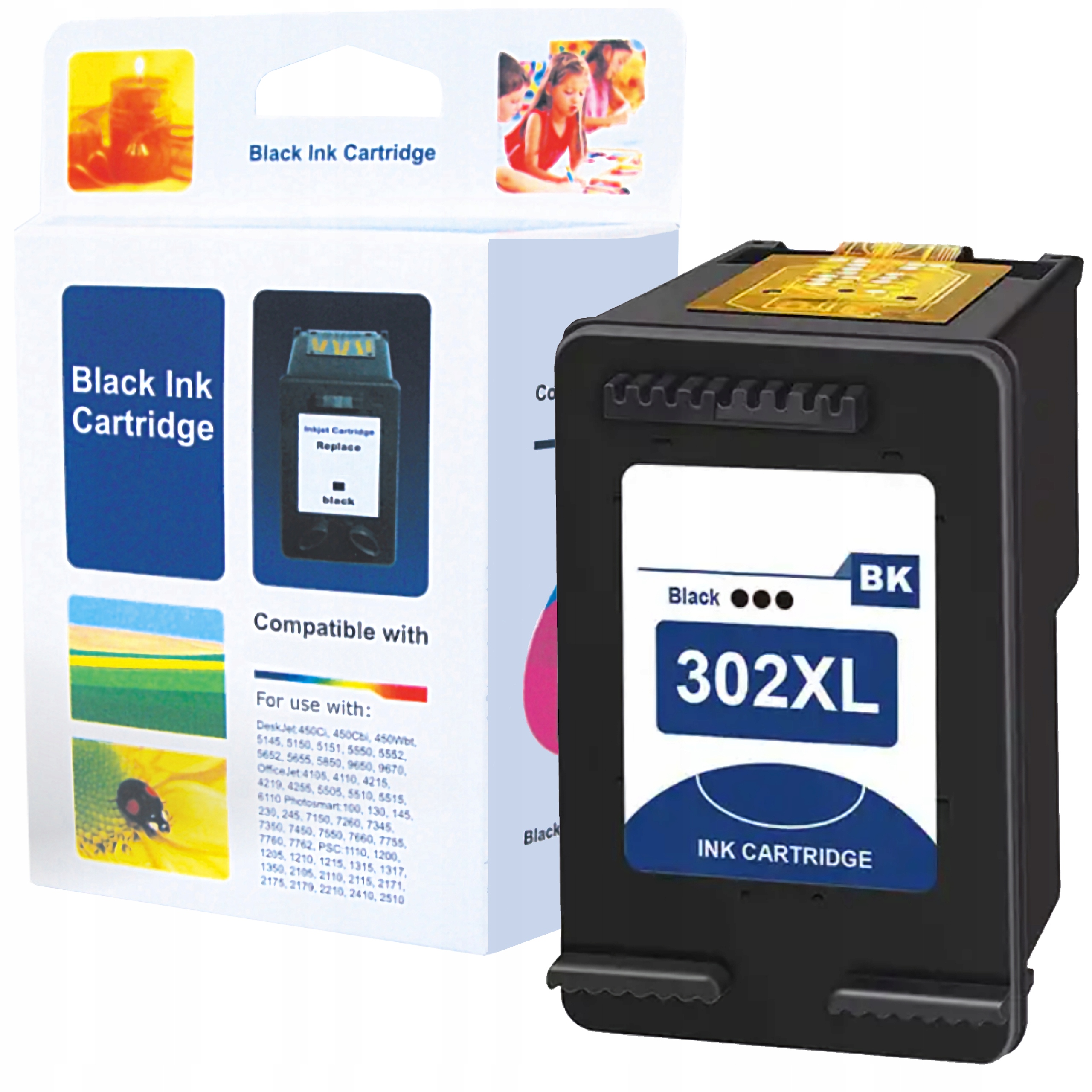 Nový atrament 1one pre HP 302 BK XL pre HP black (black)