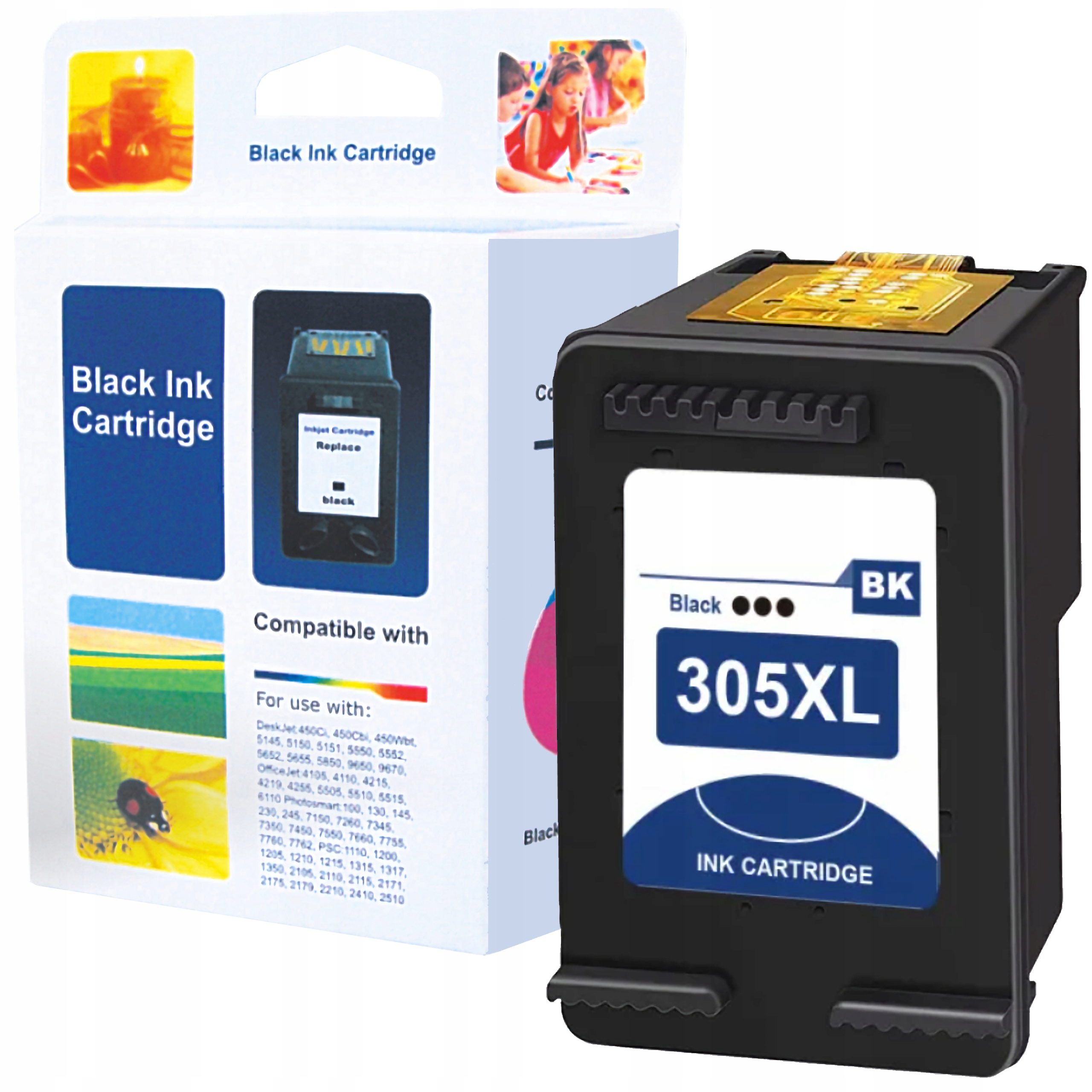 Nový atrament 1one pre HP 305 XL čierny pre HP čierny (čierny)