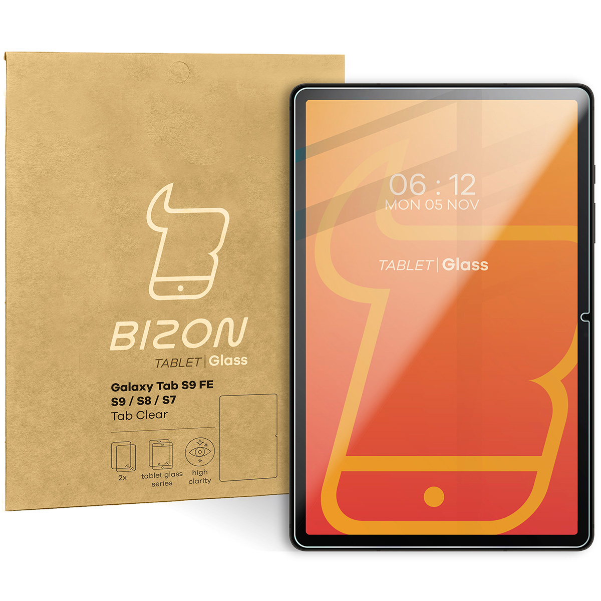 Sklo Bizon pre Samsung Galaxy Tab S7, Galaxy Tab S8, Galaxy Tab S9 FE
