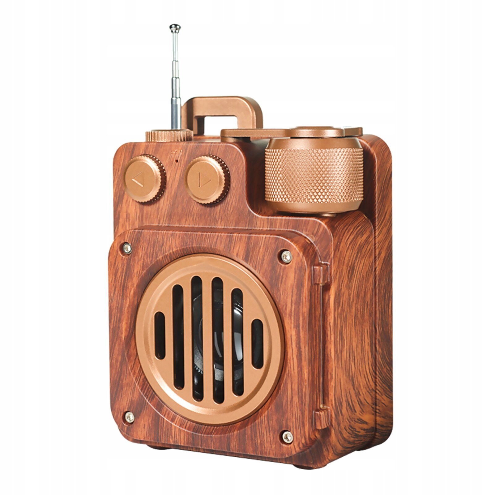 Jedinečný retro reproduktorový rádio prenosný prenosný zub