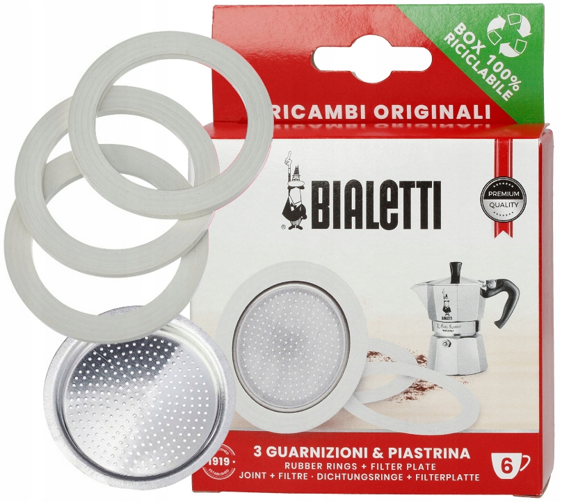 Bialetti tesnenie - 3 tesnenie sita 6 tz do Alu