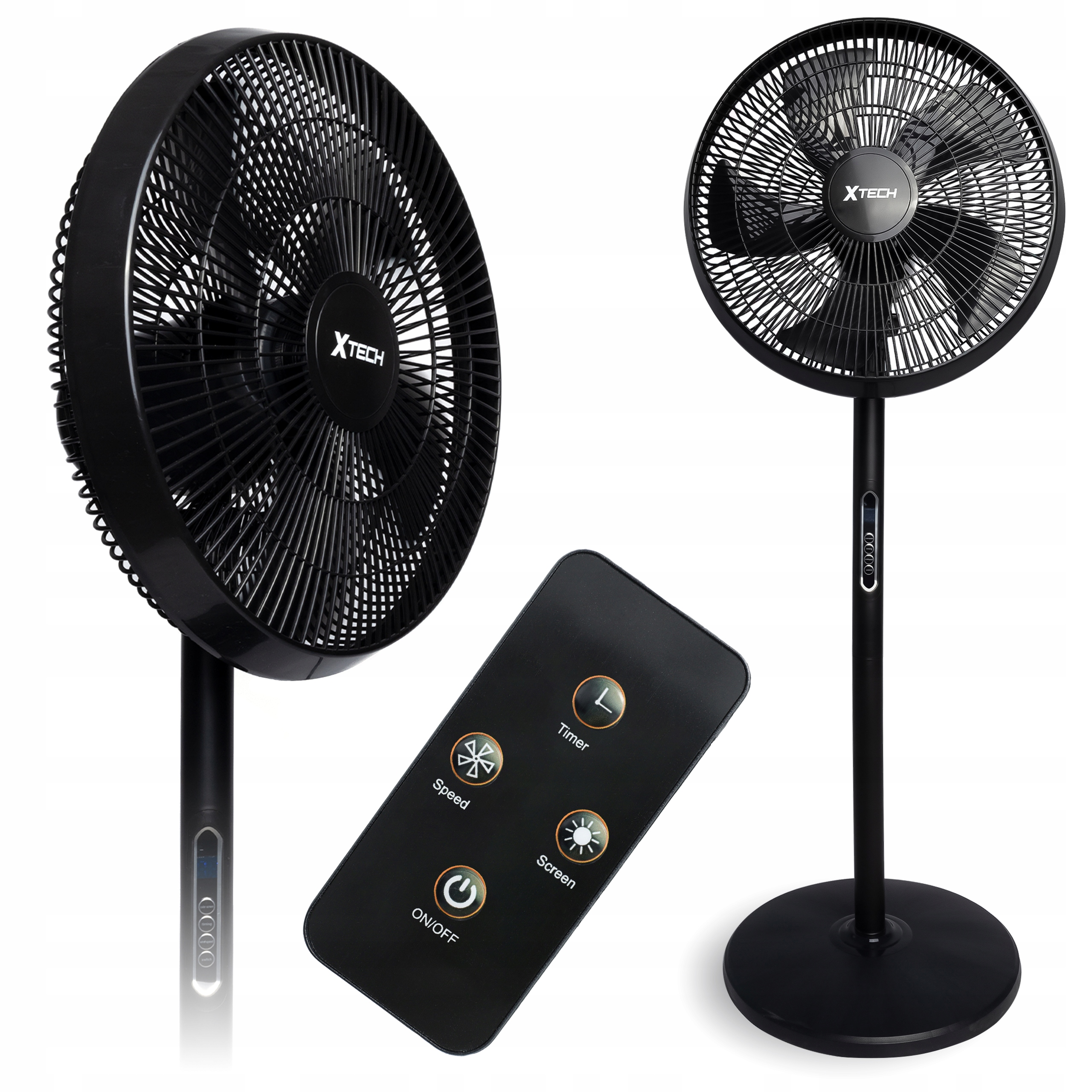 Xtech RG-108 podlahový ventilátor čierny