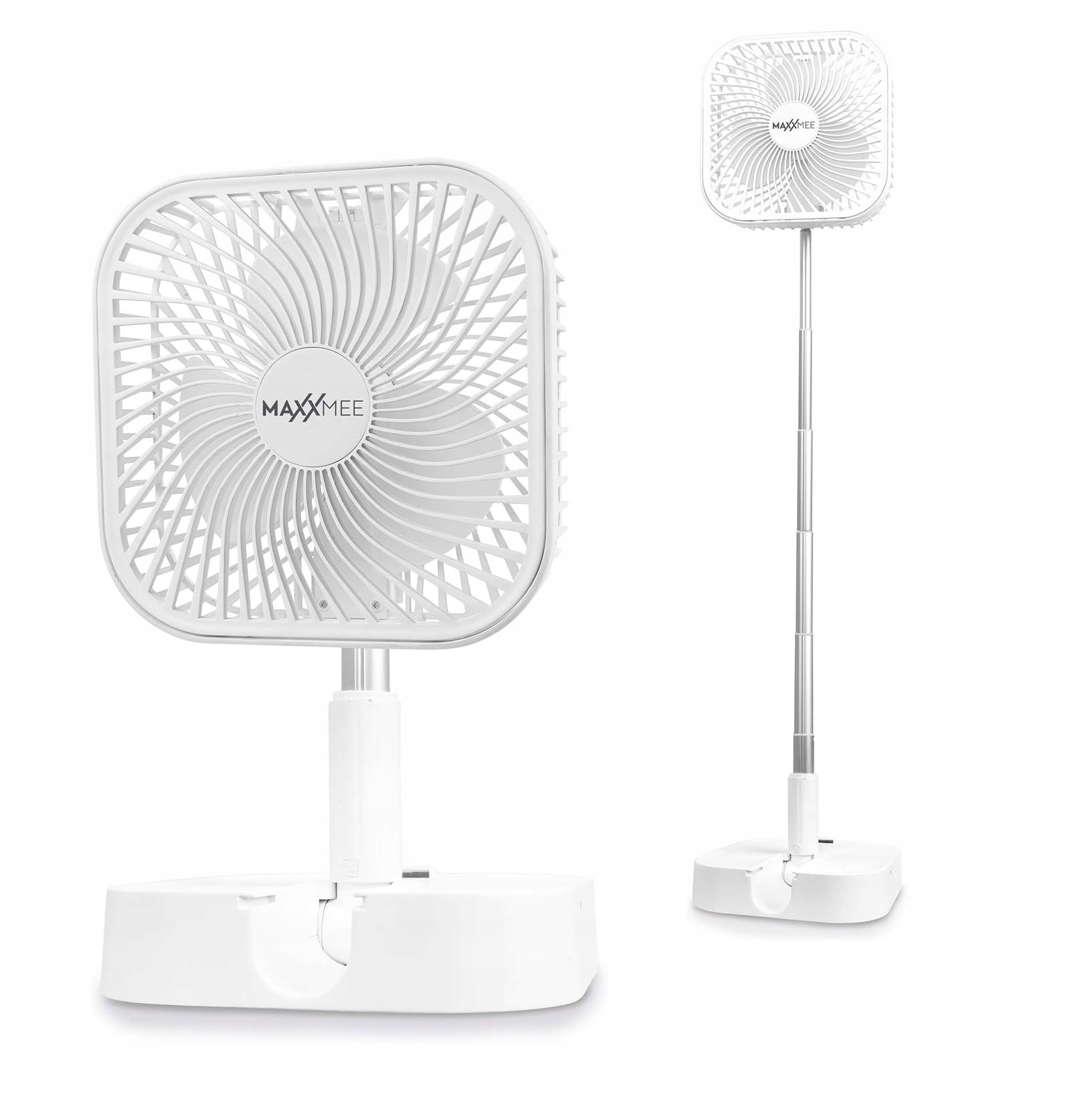 Maxxmee stolný ventilátor VENTILÁTOR 2v1 PODLAHOVÝ STOLNÝ VENTILÁTOR AKU biely