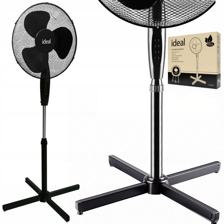 Čierny podlahový ventilátor Eldom IDEAL